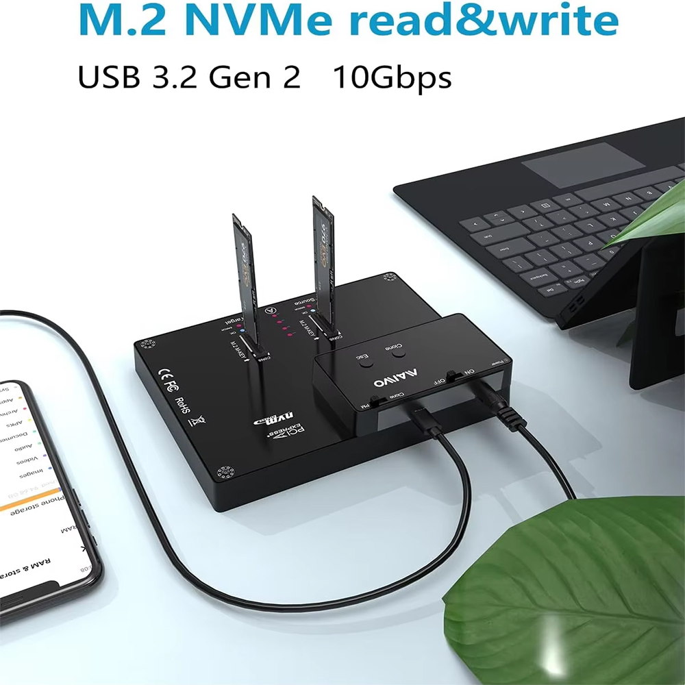 MAIWO 2 Bay M2 NVMe Docking St - đánh giá và giá 8Tb M2 Nvme Ssd